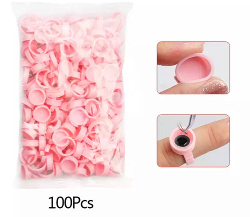 100 Pink Glue Ring Lash Luks 