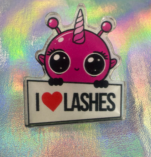 Lash Luks Mascot Pin