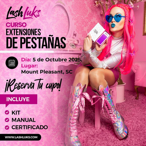 Curso de Extensiones de Pestañas - Mount Pleasant, SC. 5 de Octubre 2025
