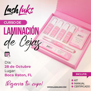 Curso de Laminación de Cejas - Boca Raton, FL 28 de Octubre 2021